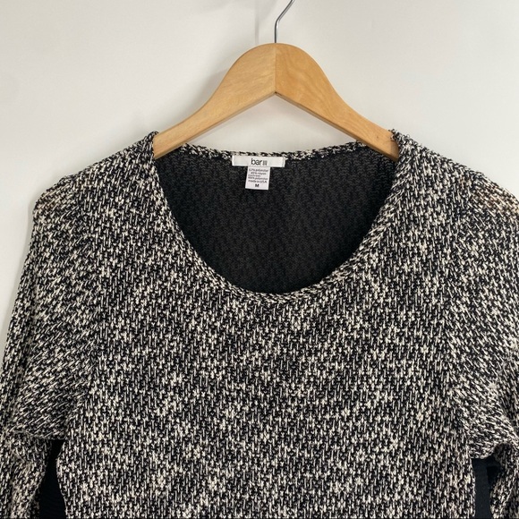 Bar Ill Marled Knit Top Over Sheer Lining Medium - Picture 2 of 10